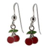 Touch Jewellery 925 Sterling Silver Cherry Design Drop Earrings with