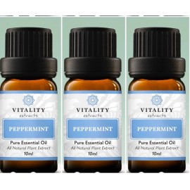 Vitality Extracts ~Peppermint ~ Set Of 6 10ml Travel Size NEW  100% Pure Natural