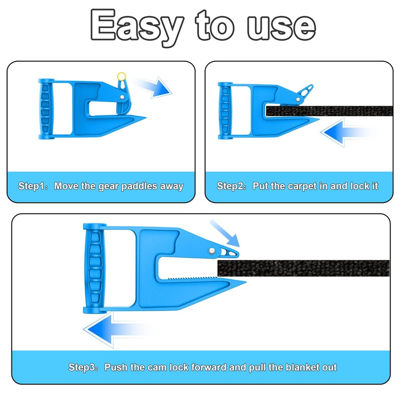 Pair of Mat Movers Tool - Mat Grippers - Heavy