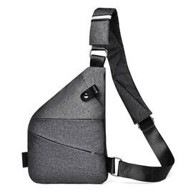 Anti-theft shoulder bag, men's shoulder bag, anti-theft bag, chest bag, anti-theft bag, security bag, travel for men and women, gray