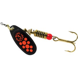 Mepps Lure, Red Black Fury, 0.07 oz (2 g), Small