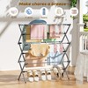 3-Tier Extendable Clothes Drying Rack, Small & Foldable, Grey