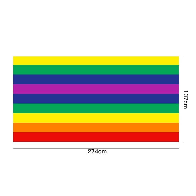 Tiardey Pack of 2 Rainbow Tablecloths Colourful Rectangle Thickened Tablecloth