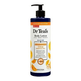Dr Teal's, Loción Corporal Radiante con Vitamina C, Cítricos, Cacao y Karité 532 ml