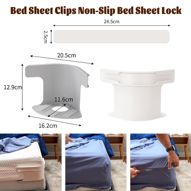 4 Pieces Heavy Duty Bed Sheet Fasteners,Bed Sheet Holder With