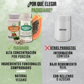 Pack Bienestar Digestivo y Control de Peso: Café Verde, Guaraná y Enzimas Con Probióticos Pasiguaro