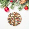 Library Cat Christmas Ornaments for Readers, Librarians,Book Lover,Student,Bibliophile,Teacher,Bookworm,Xmas Tree Hanging