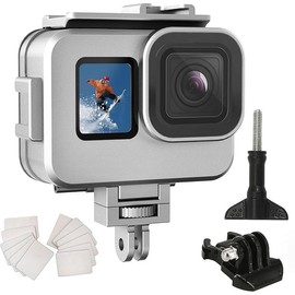 196FT/60M Waterproof Case for Go Pro Hero 13/Hero12 Black/Hero11 Black/Hero10 Black/Hero9 Black,Protective Underwater Diving Housing with Accessories for Hero13/12/11/10/9 Black Action Camera - Model: Hero13/12/11/10/9 Aluminum alloy shell