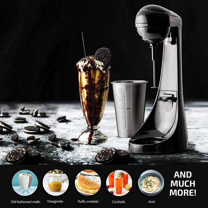 OVENTE Classic Milkshake Maker Machine with 2 Speed Setting, Safety