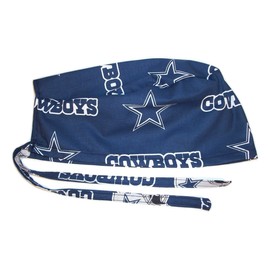 Scrub Hat Sports Teams Fabric Cap Do-Rag Skull Nurse Blue