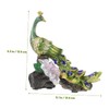 iplusmile Resin Peacock Sculpture Ornament Elegant Desktop Decoration for Home