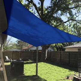 TANG Sunshdes Depot 13' x 13' Sun Shade Sail Square Canopy Shade Cover UV Block for Backyard Pergola Porch Deck Garden Patio Outdoor Activities (Blue)