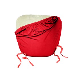 LA Linen Pack-4 Spandex Chiavari Chair Cushion Cover,Red