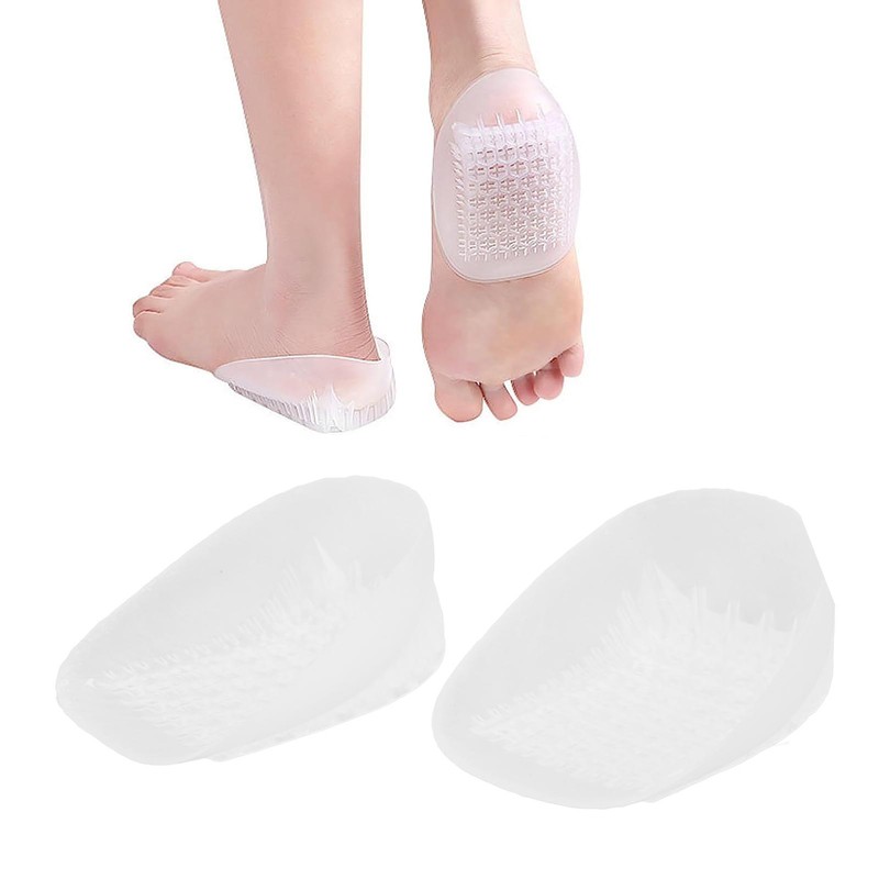 2 Pair Gel Heel Pad Transparent Strong Adhesion Soft Massaging