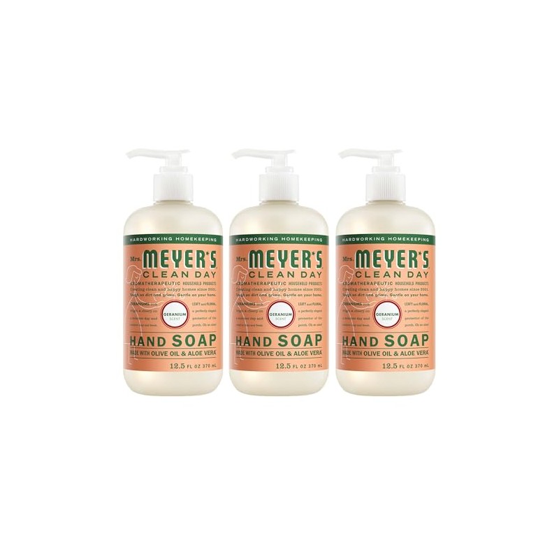 Mrs. Meyer’s Clean Day Liquid Hand Soap, Geranium Scent, 12.5