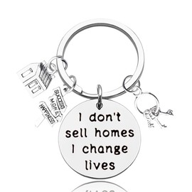 Realtor Christmas Appreciation Gifts for Real Estate Agent Birthday Thank You Gifts for Broker Relator Salesman Keychain Gifts for Relator Real Estate Closing Gifts for Realtors Keyring