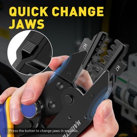 haisstronica Quick Change Jaws Crimping Tool for Dupont Connectors AWG 28-16 Ratcheting Wire Crimper & Terminals - H7