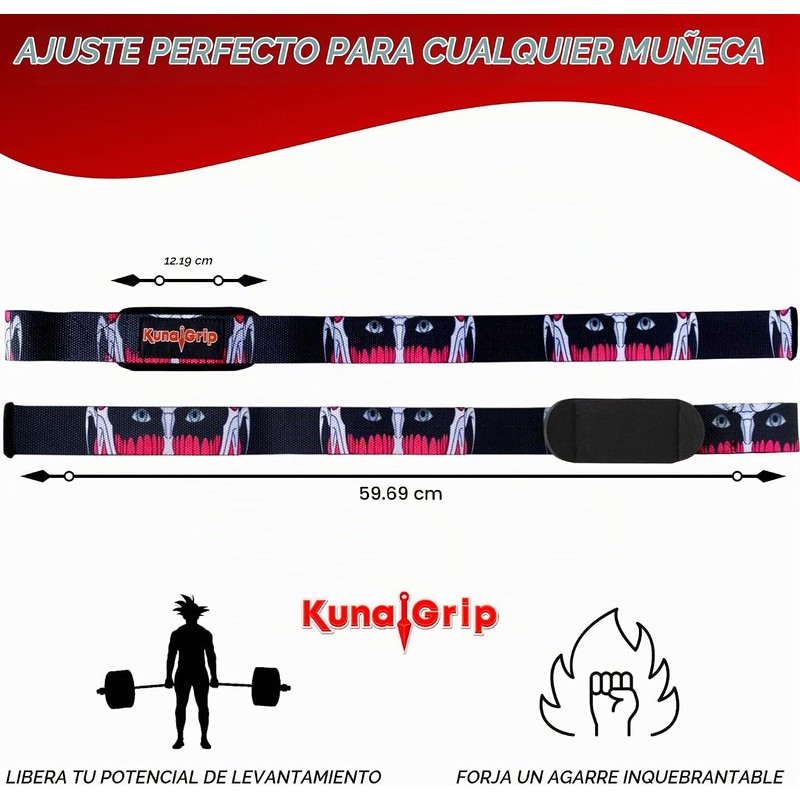Correas de levantamiento de anime Correas de muñeca acolchadas para