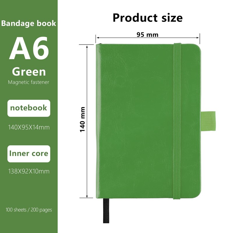 A6 Notebooks, Pocket Notebook Small Notebook Note Pads Hardback Notebook