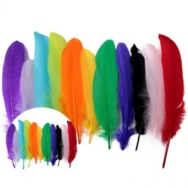 Feather Large Yellow DIY Material Elementary School Craft Kit Feather Decoration 3ea