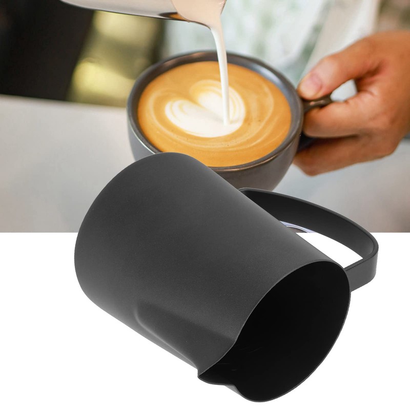 Stainless Steel Milk Frothing Pitcher, Black Matte Appearance Coffee Latte