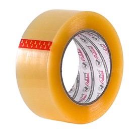 Plus Calidad Transparentes Klebeband für Verpackung von Umschlägen und Kartons für Versand- und Umzugskartons, für sichere, starke und robuste Pakete (48 mm x 130 m, transparent, 1 Rolle)