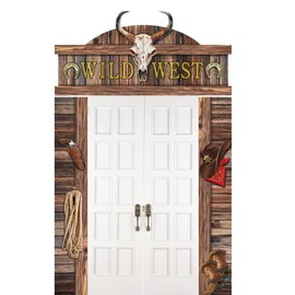 West Cowboy Party Door Decoration Western Party Decorations Banner, Wild West Party Decorations, Western Themed Party Decorations Banner, Rodeo Party Decorations for Cowboy Birthday Farm Party Bar