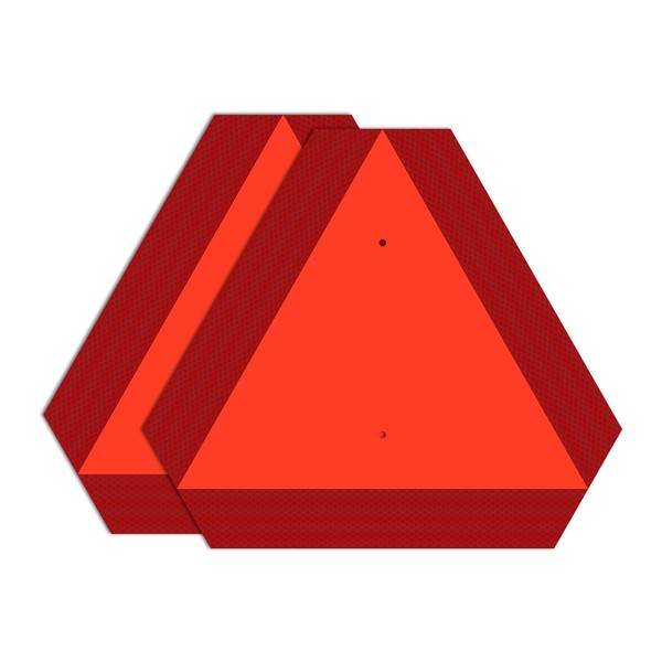 T&R Metal Slow Moving Vehicle Sign, Safety Triangle Sign -
