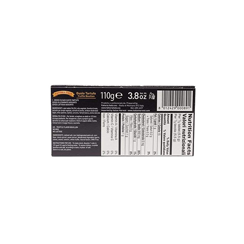Fattoria Italia - Truffle Flavor Bouillon (Truffle Stock) Cubes: Pack