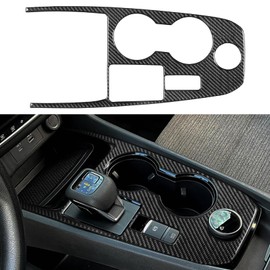 NVCNX Real Premium Carbon Fiber for Nissan Rogue Accessories 2021-2025 2022 2023 2024 SV SL S Platinum Rock Creek Car Center Console Gear Shift Panel Cover Interior Trim Sticker Decal 1PC not for FWD