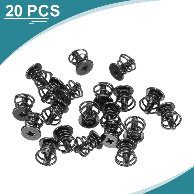 sourcing map GPU Spring Screws, 20pcs M2x6.5mm 5.5mm Spring OD