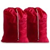 eco2go Extra Large Heavy Duty Jumbo Laundry Bags, Red, (2