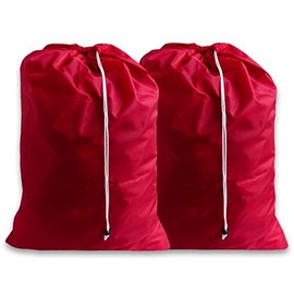 eco2go Extra Large Heavy Duty Jumbo Laundry Bags, Red, (2 Pack)
