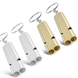 UAMLVCN Pack of 4 Whistles, Dog Whistle, Loud Emergency Strong Whistle with Emergency Whistle, Outdoor Camping, Referee, Camping, Kayak, Rescue Indicator