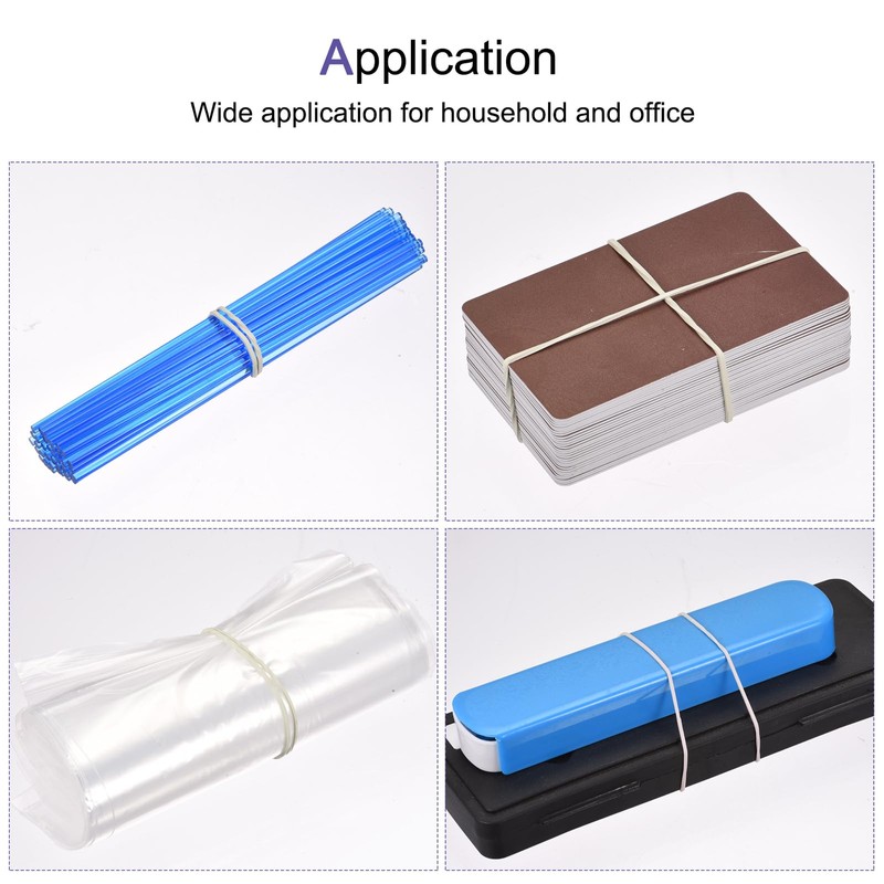 sourcing map 100 Pack Rubber Band Stretchable Rubber Elastic Band