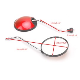 Topteng Universal Scooter Moped Mirrors 8mm for Vespa Piaggio Liberty 50-150 cc