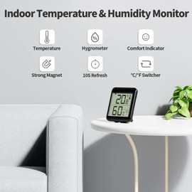 HOMVILLA Thermometer Hygrometer Indoor Mini LCD Digital Thermometer for Indoor, Living Room, Baby Room, Office, Greenhouse (3)