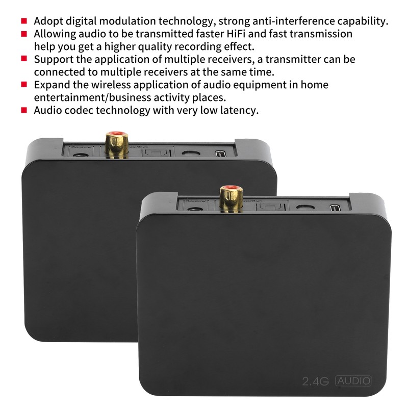 100‑240V AB‑51 HIFI Wireless 2.4GHZ Audio Transceiver with Receiver and