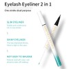 Vawolecy Flash Color Eyeliner, 2 in 1 Liquid Eyeliner Eyeshadow