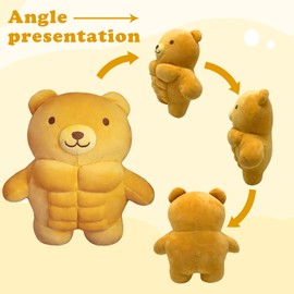 20 Inches Muscle Teddy Bear Plush Toy,Kawaii Muscle Bear Stuffed Animal Soft Stuffed Bear，Cute Toy Gift for Boys and Girls