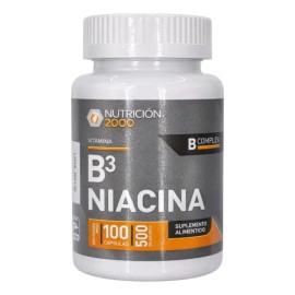 Vitamina B3 Niacina 100 Tabletas 500 Mg Nutricion 2000