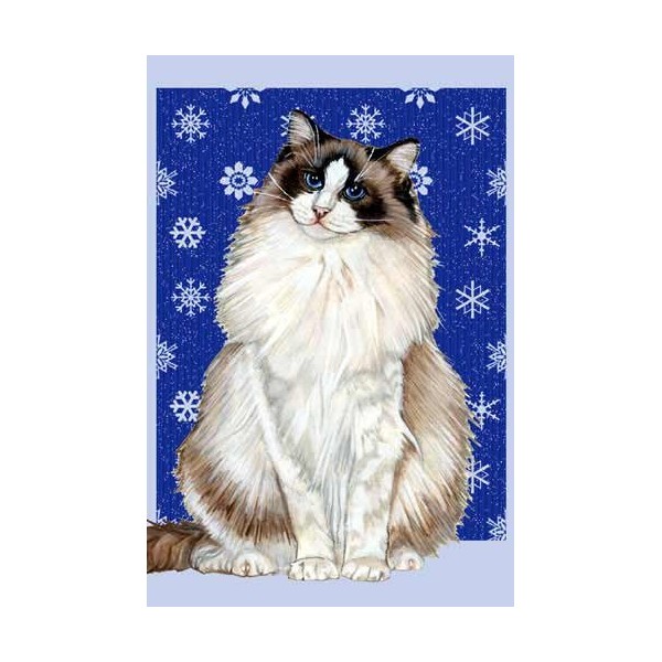 Ragdoll Cat Christmas Cards : 10 Holiday Cards with Red Envelopes - Adorable!