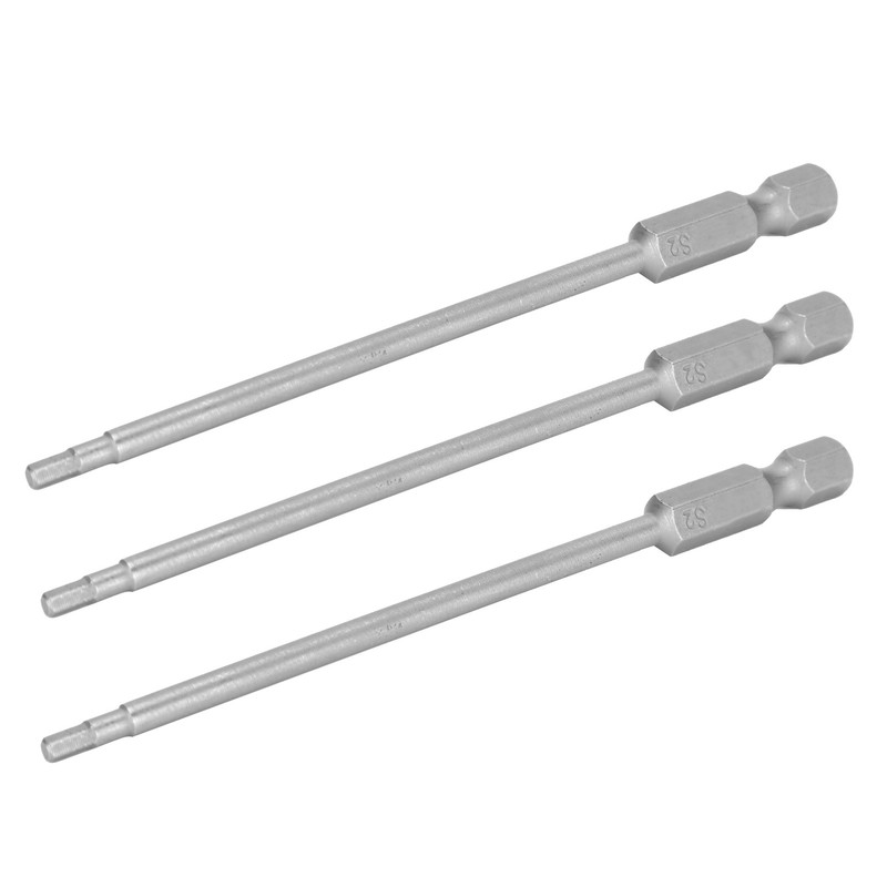 10Pcs 2.5mm Magnetic Screwdriver Bits Alloy Steel 1/4 Inch Hex