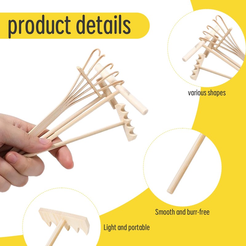 Set of 4 Zen Garden Accessories Mini Zen Garden Tool