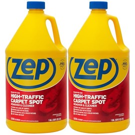Zep Limpiador de alfombras de alto tráfico, 1 galón (caja de 2) ZUHTC128 - Fórmula penetrante que elimina manchas profundas. Haz que las zonas de alto