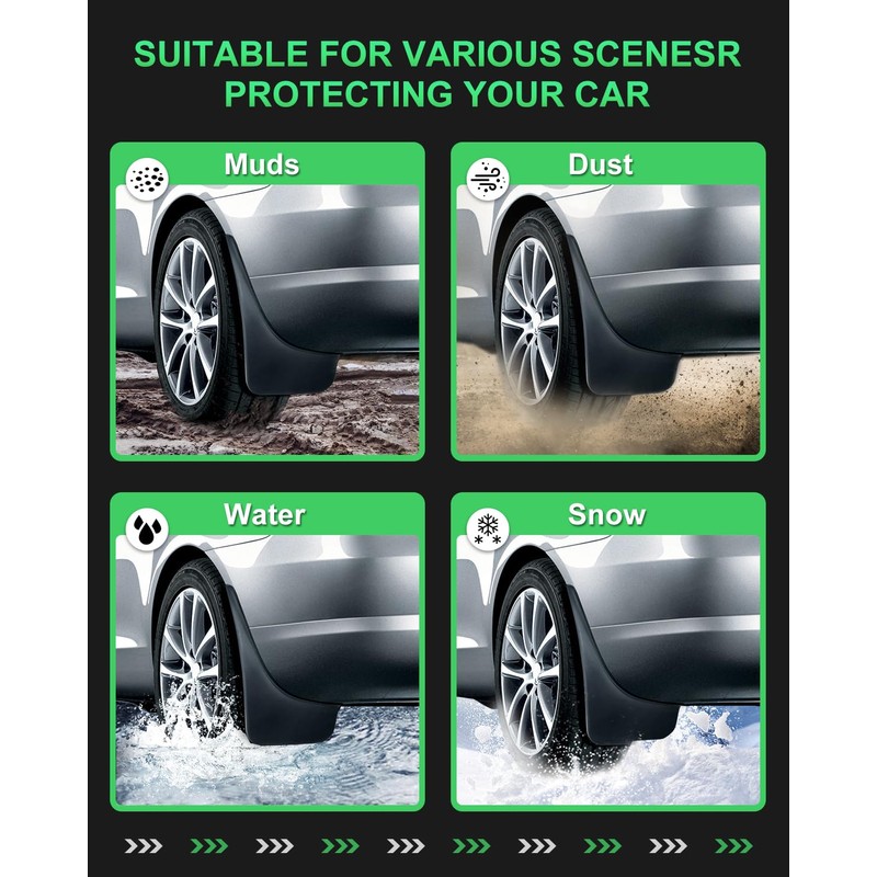 SCITOO Mud Flaps 4PCS Suitable for Volkswagen Jetta 2006-2009 Front