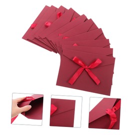 NOLITOY 10Pcs Thickened Bow Tie Postcard Envelopes Retro Design Wrapping Envelopes for Invitations and Greeting Cards Lightweight and Practical for All Occasions