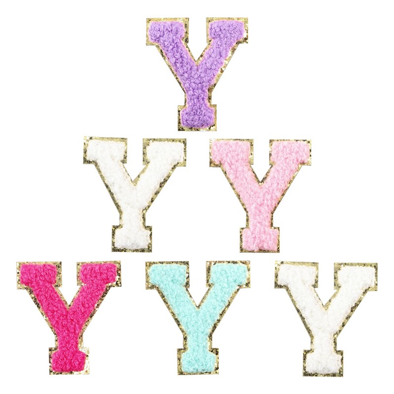 Ckysee - 6 parches de letras universitarias de colores mixtos,