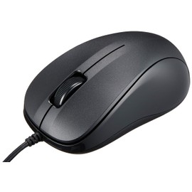 Elecom M-K5URBK/RS Mouse, Wired, S size, 3 Buttons, USB, Optical, Black, RoHS Compliant