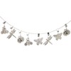 ToCi 8 x Tablecloth Weights, Tablecloth Pompoms, Silver, 6.5 x